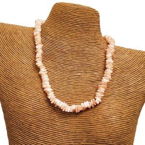Seashell Necklace - 17" Pinky-Peach Shells